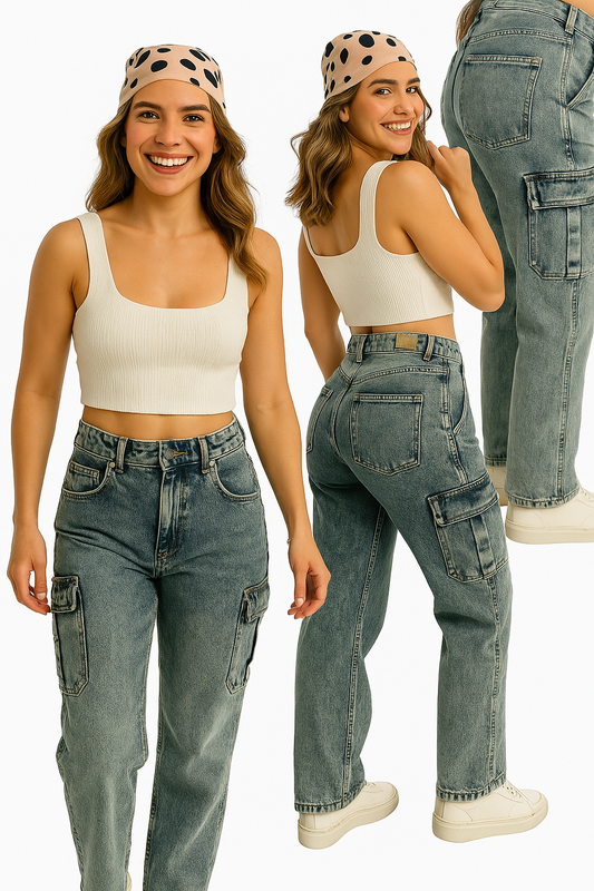 Pantalón Jean Supercargo Verdoso