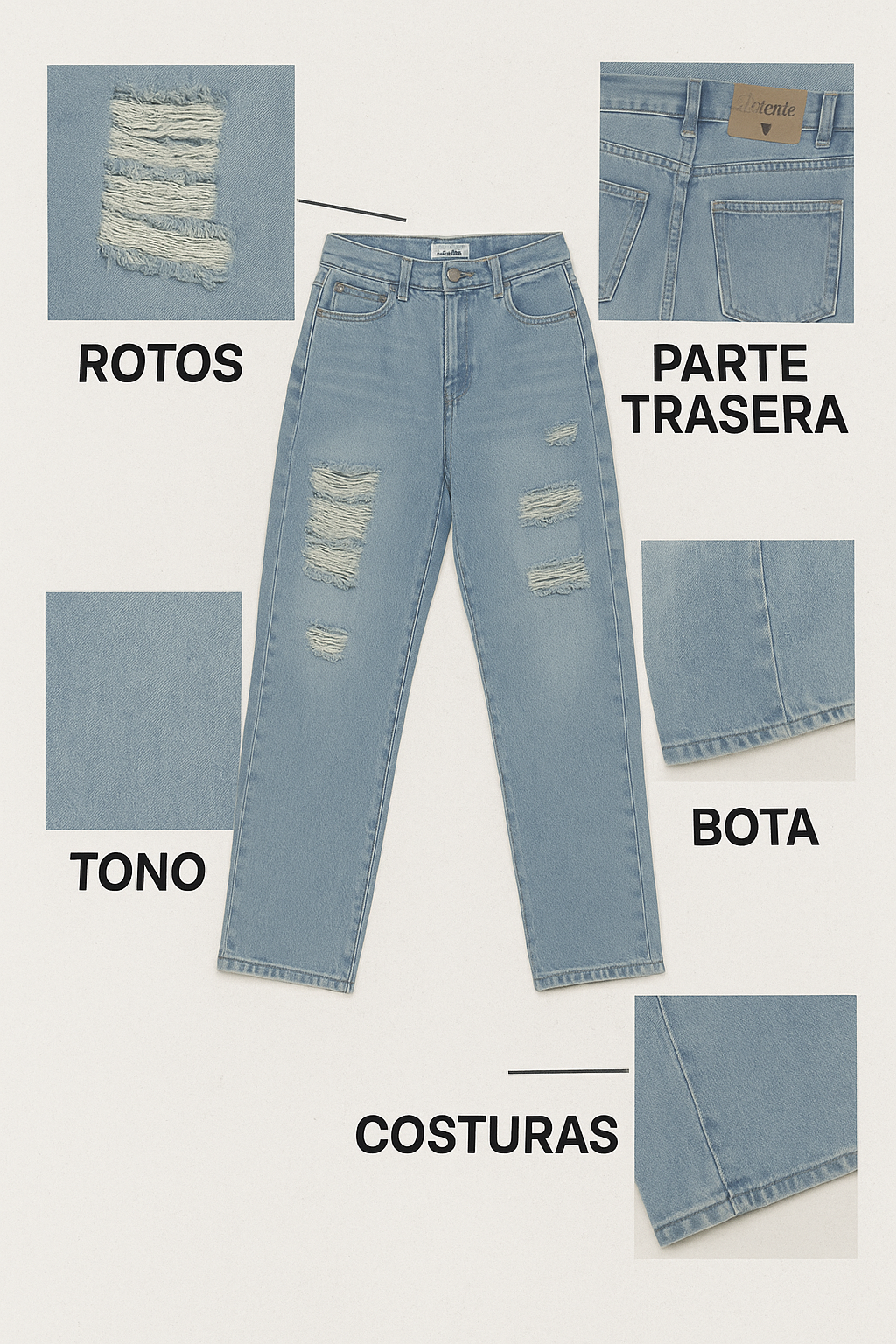 Jeans con desgaste