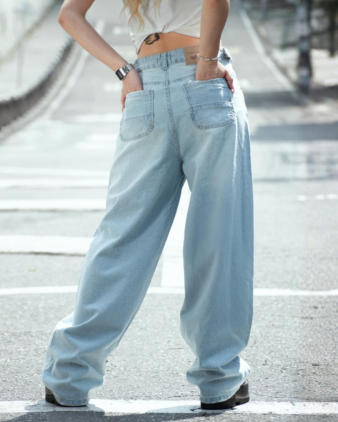 Baggy Ajustable Azul Claro